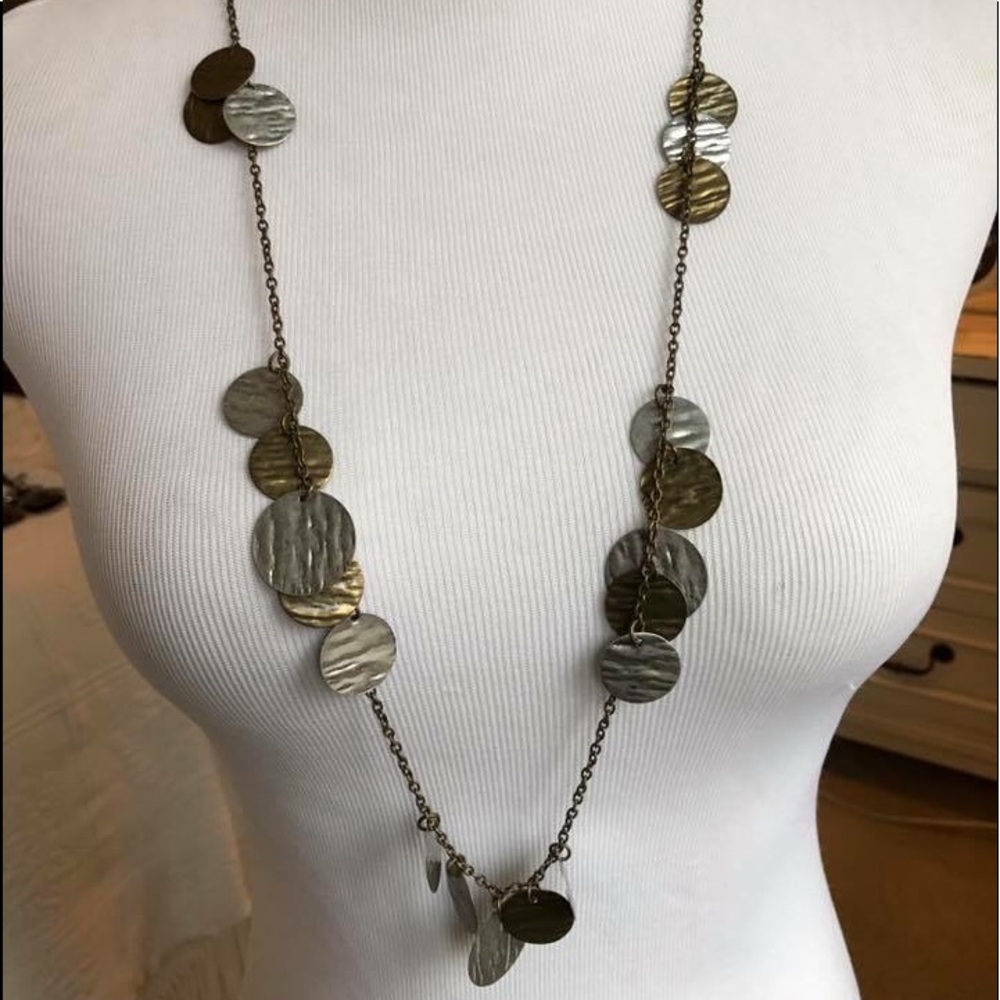 Boho hippie chic coin necklace